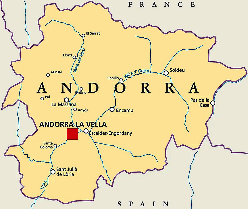      - Map of Andorra