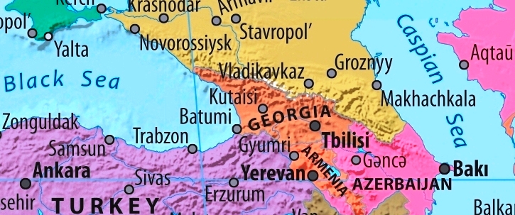 Map of Armenia in english (    )
