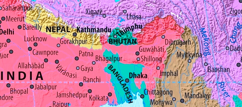Map of Nepal in english (    )