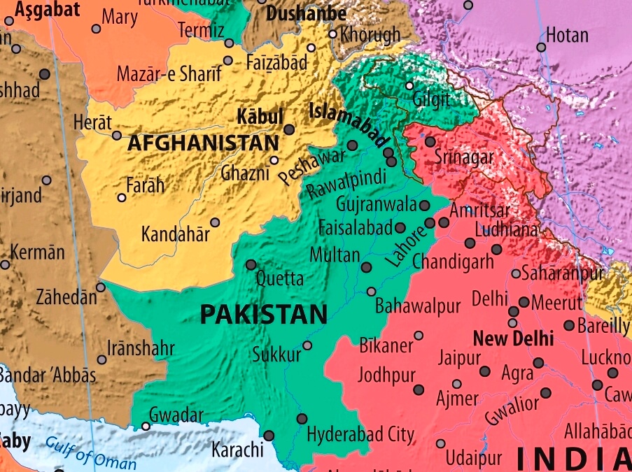Map of Pakistan in english (      )