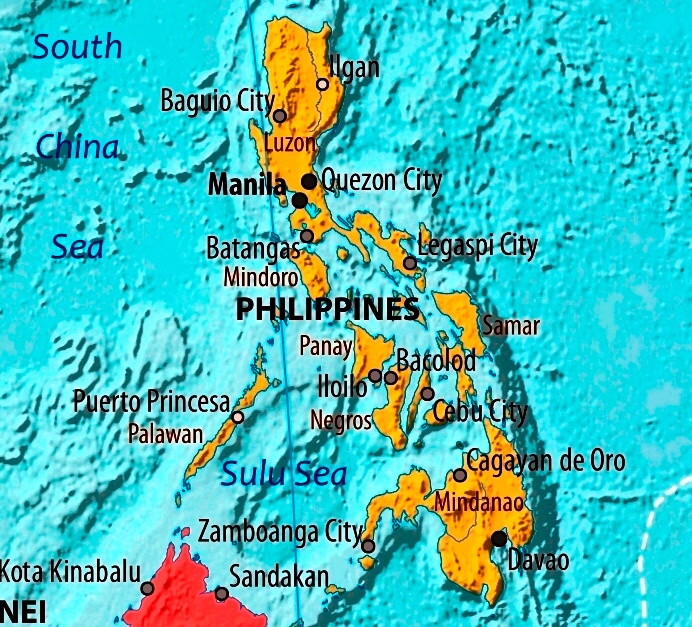 Map of Philippines in english (      )