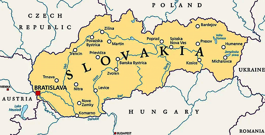      - Map of Slovakia
